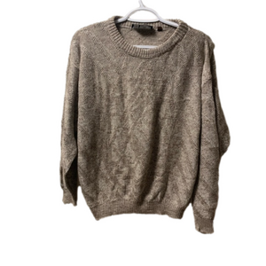 Vintage Crewneck Grandma Style brown sweater size small